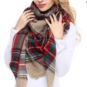Plaid Blanket Scarf